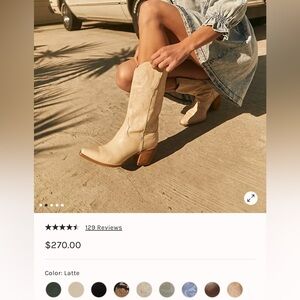 Jeffery Campbell Dagget Western Boots in color Light Sand size 8.5